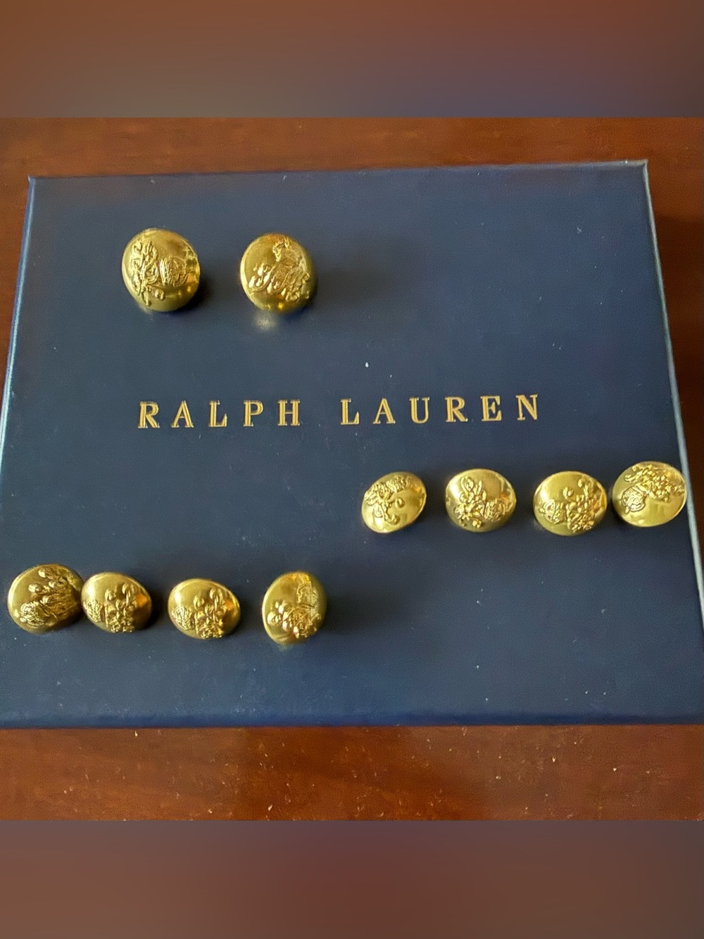Ralph Lauren Gold Crest Button Set - For Men or Women’s Blazers